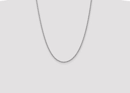 14K White Gold Regular Rope with Lobster Clasp Chain (Style W018S-24)