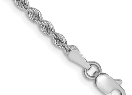 14K White Gold Regular Rope with Lobster Clasp Chain (Style W018S-7)