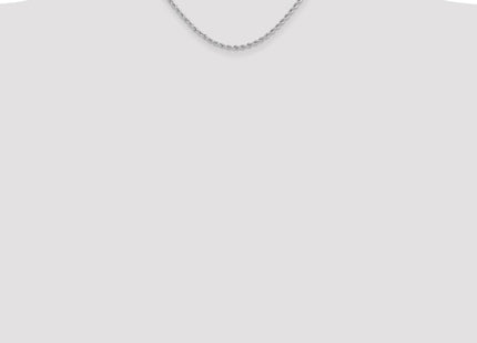 14K White Gold Regular Rope with Lobster Clasp Chain (Style W021S-16)