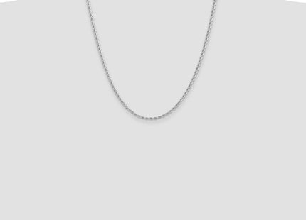 14K White Gold Regular Rope with Lobster Clasp Chain (Style W021S-22)
