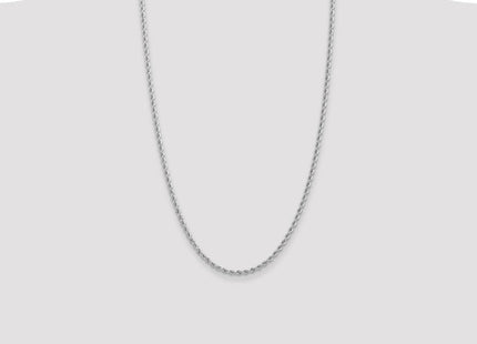 14K White Gold Regular Rope with Lobster Clasp Chain (Style W021S-26)