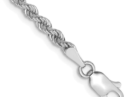 14K White Gold Regular Rope with Lobster Clasp Chain (Style W021S-7)