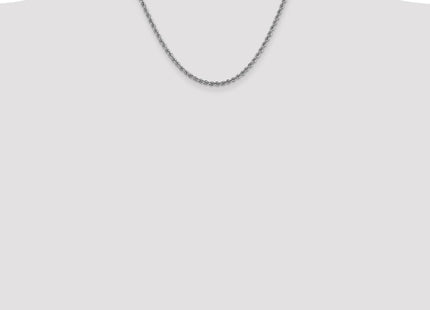14K White Gold Regular Rope with Lobster Clasp Chain (Style W023S-18)