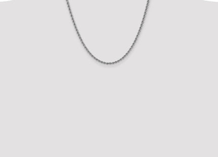 14K White Gold Regular Rope with Lobster Clasp Chain (Style W023S-20)