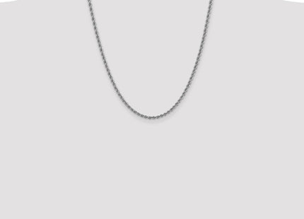 14K White Gold Regular Rope with Lobster Clasp Chain (Style W023S-22)