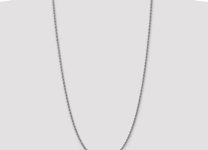 14K White Gold Regular Rope with Lobster Clasp Chain (Style W023S-30)