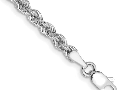 14K White Gold Regular Rope with Lobster Clasp Chain (Style W023S-7)