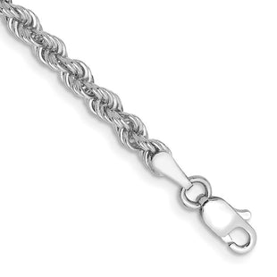 14K White Gold Regular Rope with Lobster Clasp Chain (Style W023S-7)