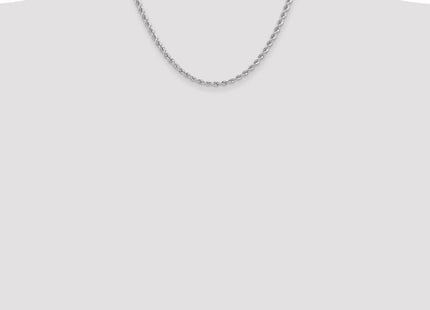 14K White Gold Regular Rope with Lobster Clasp Chain (Style W030S-18)
