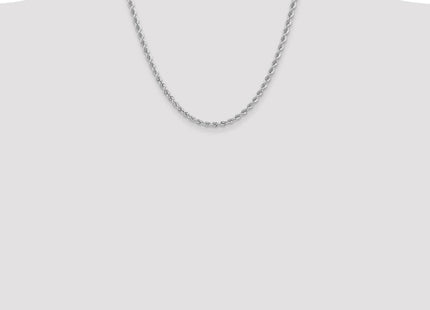 14K White Gold Regular Rope with Lobster Clasp Chain (Style W030S-20)