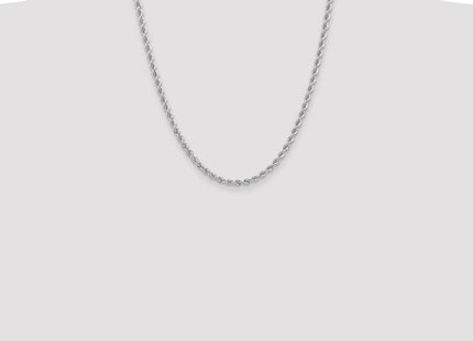 14K White Gold Regular Rope with Lobster Clasp Chain (Style W030S-22)