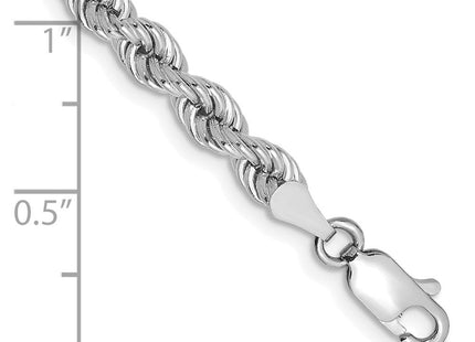 14K White Gold Regular Rope with Lobster Clasp Chain (Style W030S-7)