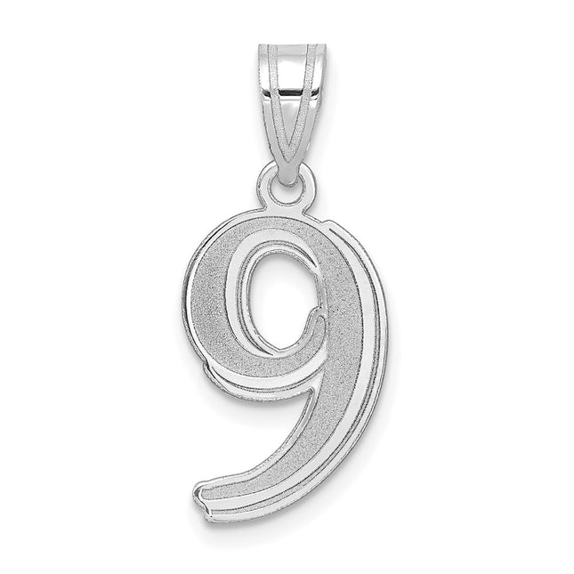 14k White Gold Pendants Style WAEN09 - Classique Jewelry Inc.