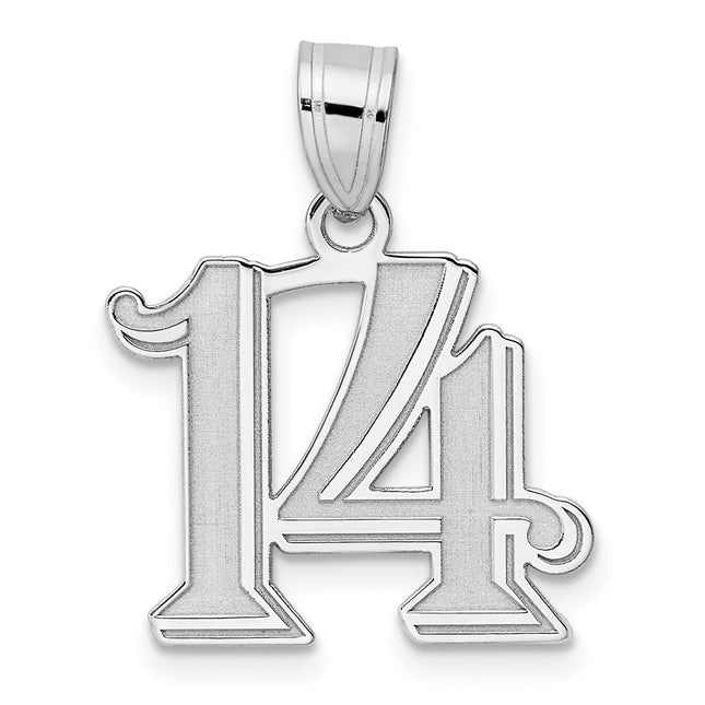 14k White Gold Pendants Style WAEN14 - Classique Jewelry Inc.