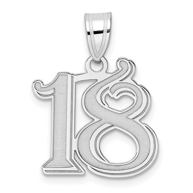 14k White Gold Pendants Style WAEN18 - Classique Jewelry Inc.