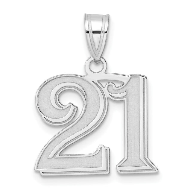 14k White Gold Pendants Style WAEN21 - Classique Jewelry Inc.