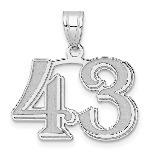 14k White Gold Pendants Style WAEN43 - Classique Jewelry Inc.