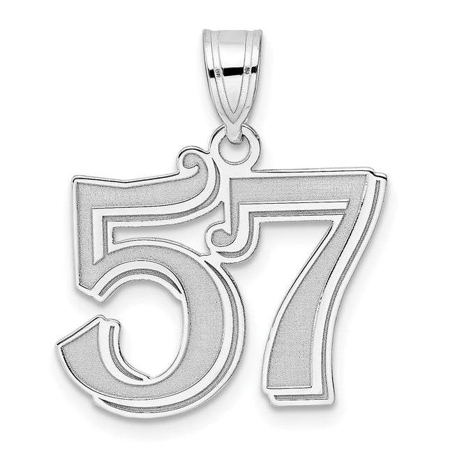 14k White Gold Pendants Style WAEN57 - Classique Jewelry Inc.