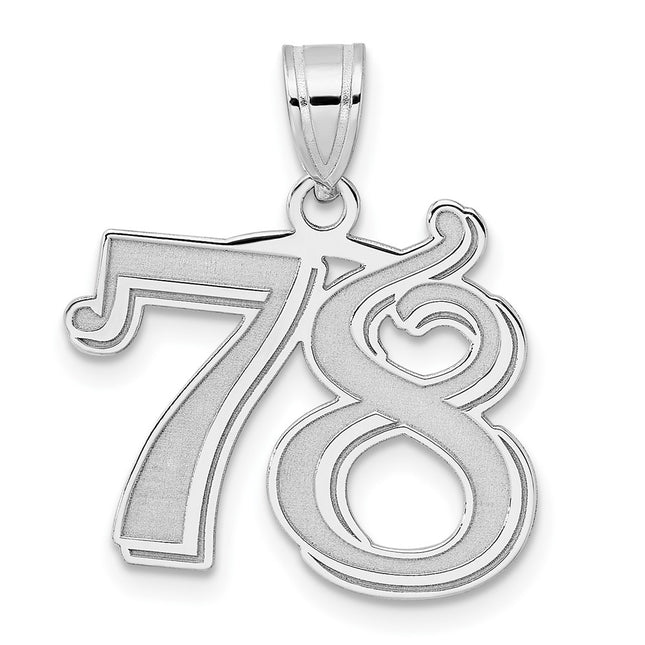 14k White Gold Pendants Style WAEN78 - Classique Jewelry Inc.