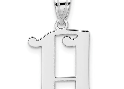 14K white gold number 11 pendant