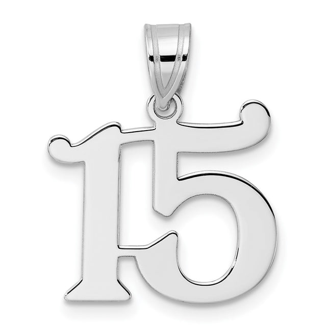 14k White Gold Pendants Style WAPN15 - Classique Jewelry Inc.