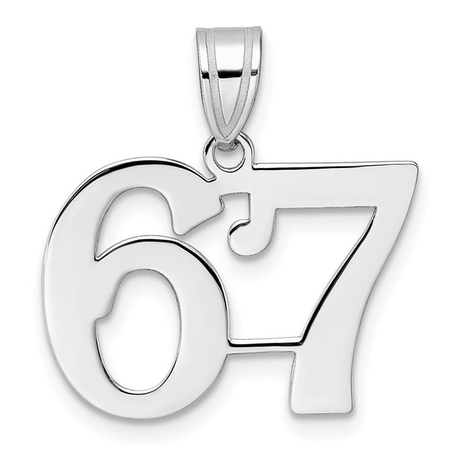 14k White Gold Pendants Style WAPN67 - Classique Jewelry Inc.