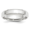 14k White Gold Beveled Edge Comfort Fit Wedding Band Size 4