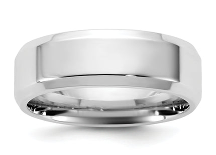 14K white gold wedding band