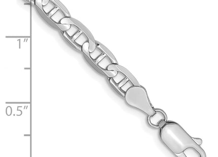 14K white gold anchor link anchor bracelet, alternate view