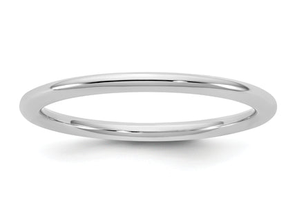 14K white gold band