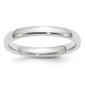 14k White Gold Standard Weight Comfort Fit Wedding Band Size 9