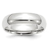 14k White Gold Standard Weight Comfort Fit Wedding Band Size 6.5