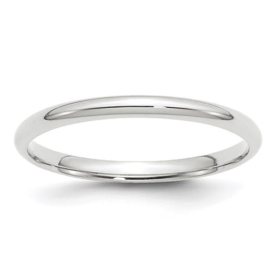 14K White Gold Lightweight Comfort Fit Band