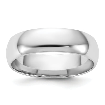 14K White Gold Lightweight Comfort Fit Band