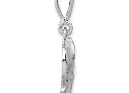 14k White Gold Elephant Charm, 26.20 x 20mm