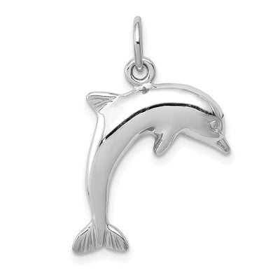 14K white gold charm