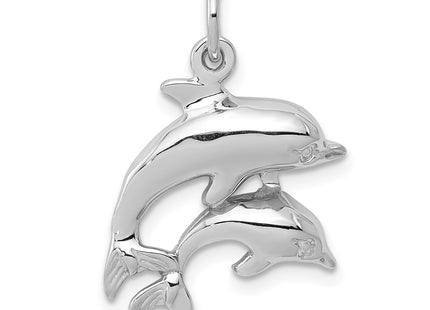14K white gold charm