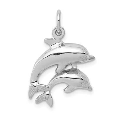 14K white gold charm