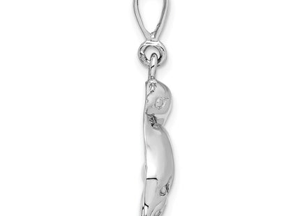 14K white gold charm, alternate view