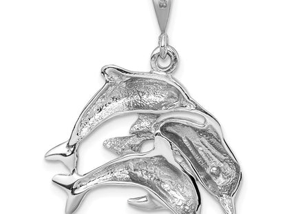 14K white gold charm, another view