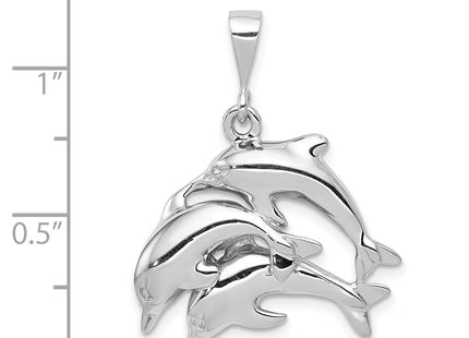 14K white gold charm, further view