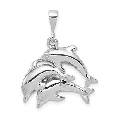 14K white gold charm