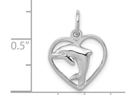 14K white gold elephant charm, further view