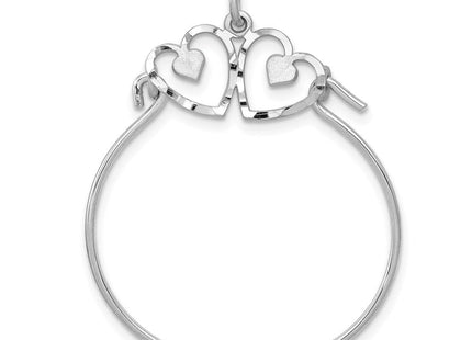 14K white gold charm