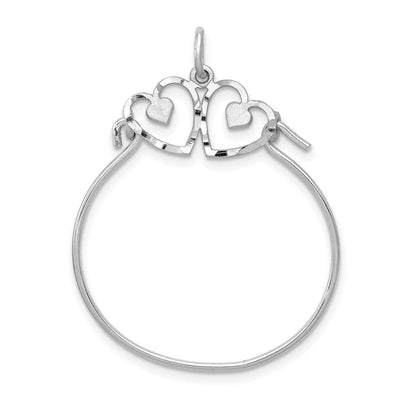 14K white gold charm