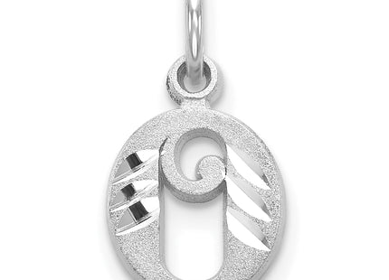 14KW Diamond-cut Letter Initial Charm