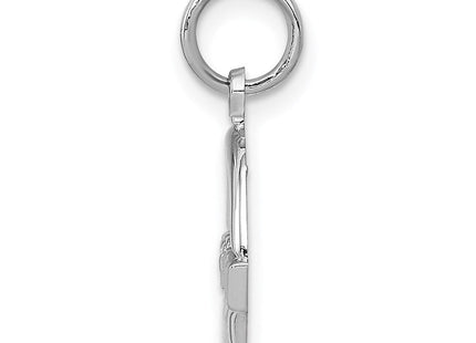 14k White Gold Claddagh Charm (Style WCH15)