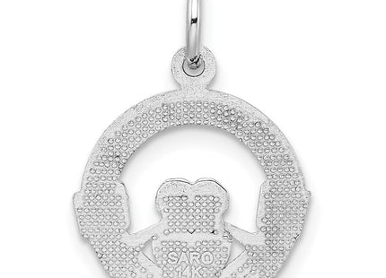 14k White Gold Claddagh Charm (Style WCH15)