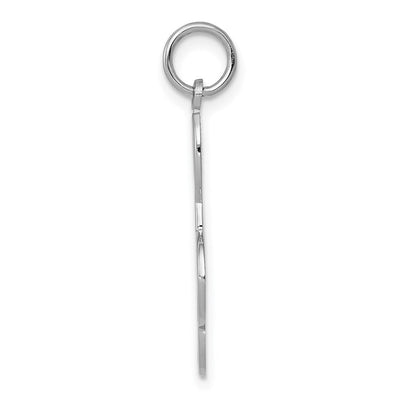 14K White Gold Treble Clef Charm, 29.11 x 11.20mm