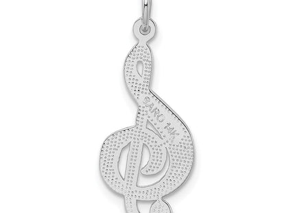 14K White Gold Treble Clef Charm (Style WCH72)